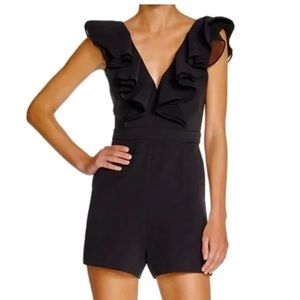 Bardot Black Ruffle Romper, sz s/6